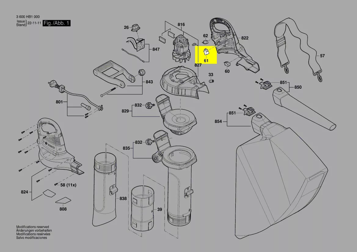 micro-contacteur M réf. F 016 F05 427 Bosch